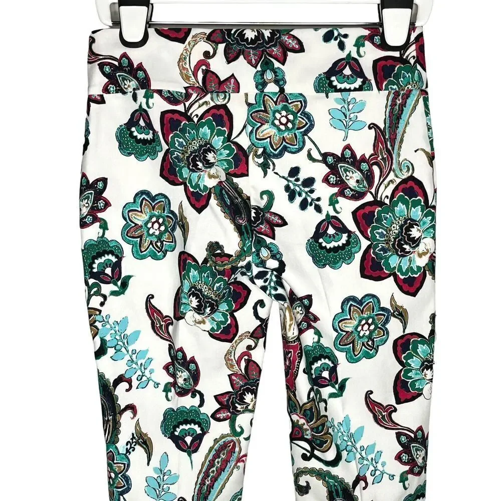 Lisette L. montreal slim ankle pant san paolo paisley floral 6 pull on stretch